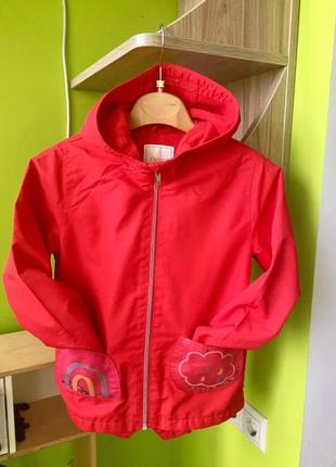 Дощовик next на флісі з капюшоном /куртка /вітрівка /5-7 років /122 см