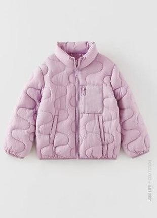 Стильна брендова стьобана курточка для дівчинки  від zara
