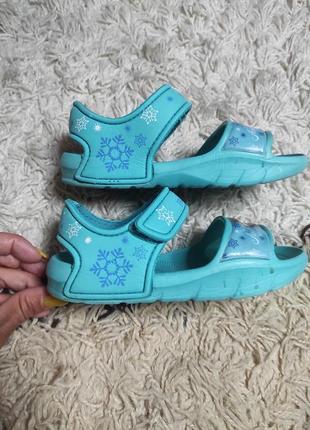 Яркие сандали босоножки аквашузы frozen на стопу 16,5-17,5 см4 фото