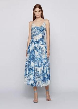 Юбка  шелковая высокая талия спідниця шовкова boss p.40/42