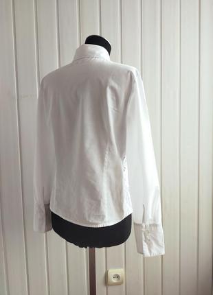 Белая рубашка пэчворк со вставками укороченная esprit, s /m6 фото
