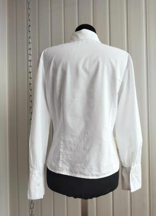 Белая рубашка пэчворк со вставками укороченная esprit, s /m8 фото