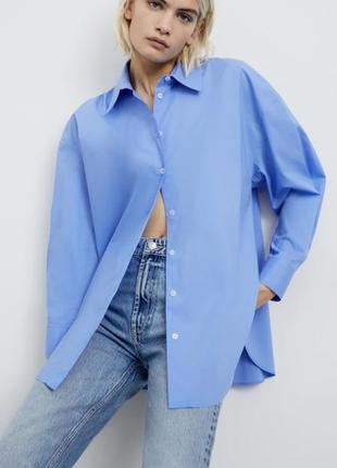 Крута сорочка оверсайз из поплина как the row 💙 3
