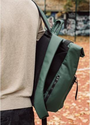 Чоловічий рюкзак рол rolltop zard зелений4 фото
