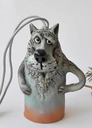 Колокольчик " волк" сувенир в виде волка дзвіночок сувенір у вигляді вовка1 фото