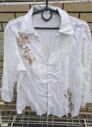 Блузка женская белая, размер 16.индия.