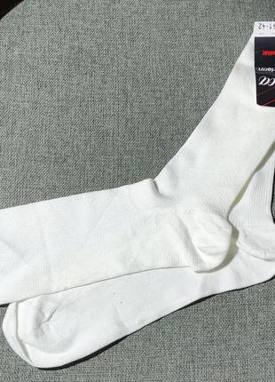 Котонові білі чоловічі шкарпетки в рубчик розмір 41-42