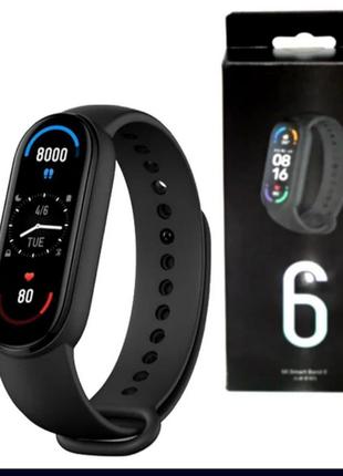 Смарт-годинник smart band m6, спортивний фітнес-браслет, розумний трекер з крокоміром і пульсометром