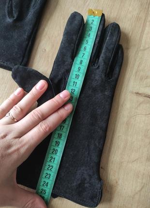 Стильные женские кожаные  замшевые  перчатки  madison , италия.  размер 7.8 фото