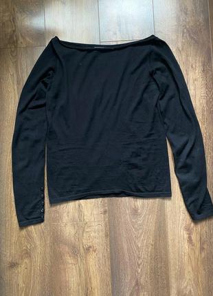 Шерстяний джемпер max mara, брендовий тонкий светр кофта з круглим вирізом, базовый джемпер брендовый7 фото