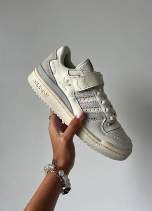 Кросівки жіночі adidas forum 84 low beige grey premium/ кроссовки женские адидас форум