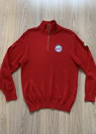 Мужской винтажный шерстяной раллийный свитер balmoral knitwear