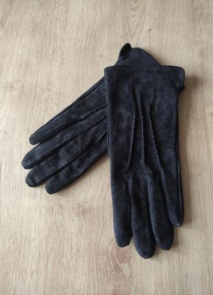 Стильные женские кожаные  замшевые  перчатки  madison , италия.  размер 7.1 фото