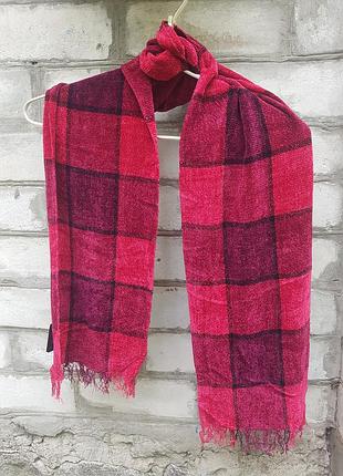 Плюшевий шарф в клітинку marks&spencer