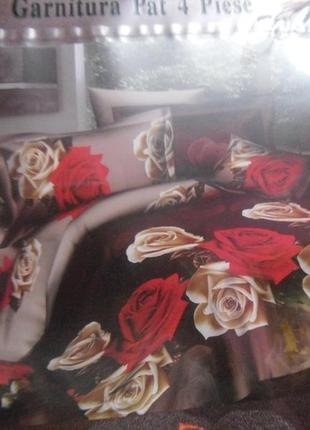 Комплект постельного белья евро bumbak satinat.эффект 3d.