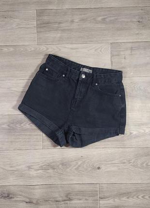 Базовые черные джинсовые шорты2 фото