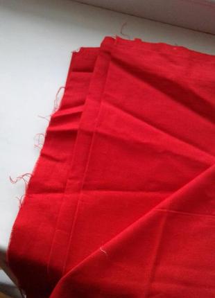 Тканина червона бавовняна вінтаж ссер5 фото