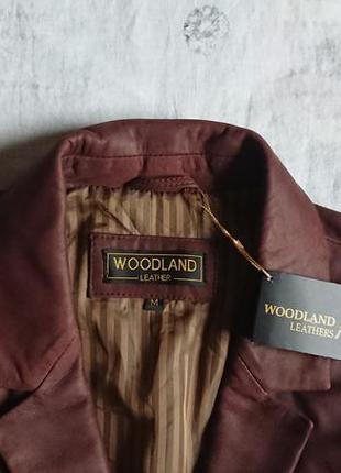 Брендова фірмова англійська шкіряна куртка піджак woodland,оригінал,новий з бірками.4 фото