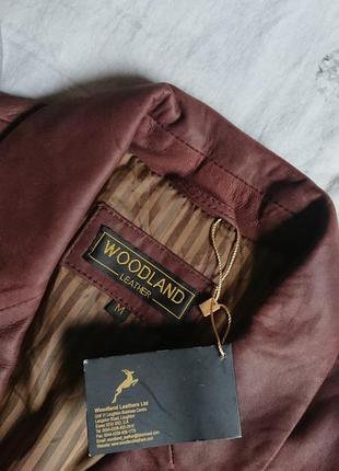 Брендова фірмова англійська шкіряна куртка піджак woodland,оригінал,новий з бірками.6 фото