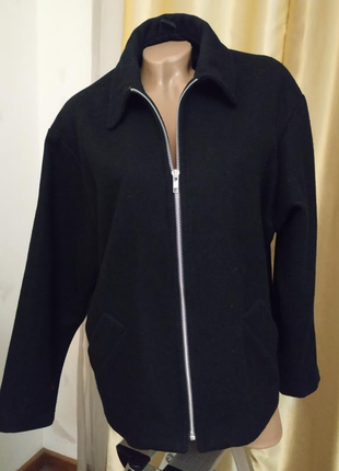 Шерстяная куртка пиджак короткое пальто на молнии1 фото