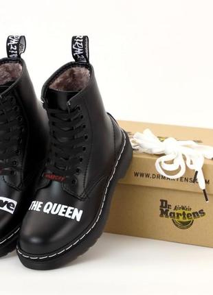 Шкіряні зимові черевики sex pistols & dr. martеns “god save the queen”