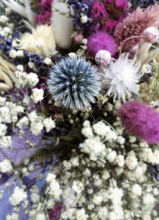 Букет сухоцветов с гипсофилой и лавандой5 фото