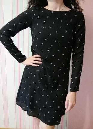 Маленькое чёрное платье в горошек  бренд h&m1 фото