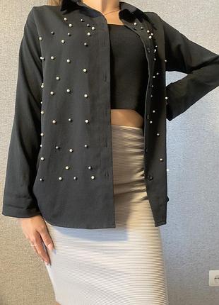 Сорочка жіноча з бусінами