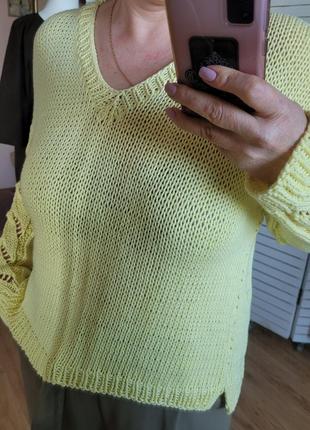 Классный свитер желтый4 фото