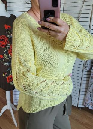 Классный свитер желтый5 фото