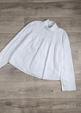 Белая свободная блуза хлопок1 фото
