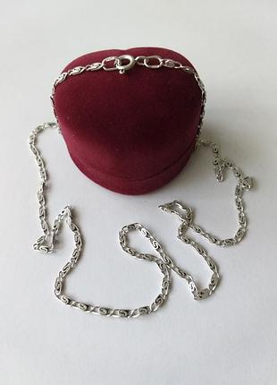 Серебряная цепочка. серебро 925 проба. клеймо лист каштана.