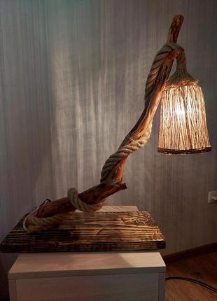 З дерева екологічного матеріалу. світильник, нічник для спальні, дитячої кімнати. ручна робота.
