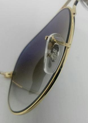 Ray ban aviator 3025 58 очки капли унисекс солнцезащитные голубой градиент линзы стекло10 фото