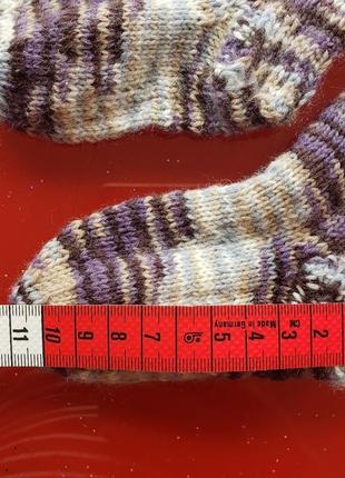Детские теплые шерстяные вязаные носочки мальчику девочке 10.5-13.5 см 6-9-12-18-24м новые5 фото
