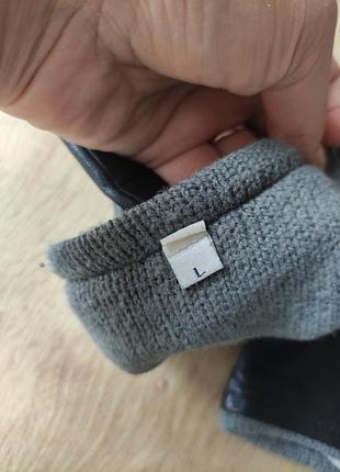 Фирменные мужские кожаные перчатки calvin klein, оригинал, сша. размер l(9)