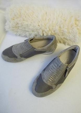 Комфортні жіночі туфлі (шкіра, замша, німеччина)4 фото