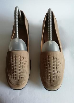 Женские супер-комфортные туфли из натурального нубука - р. 39,52 фото