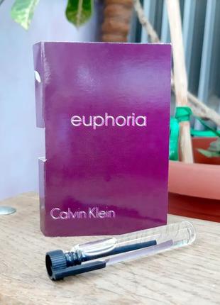 Calvin klein euphoria women💥оригинал миниатюра пробник mini 5 мл книжка игла1 фото