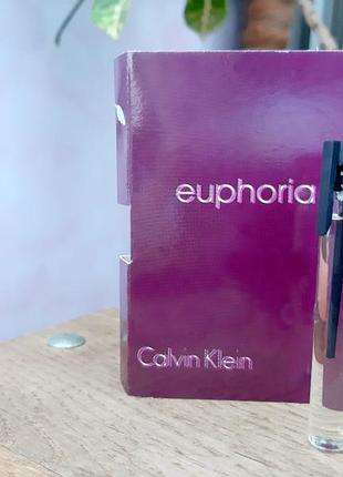 Calvin klein euphoria women💥оригинал миниатюра пробник mini 5 мл книжка игла2 фото