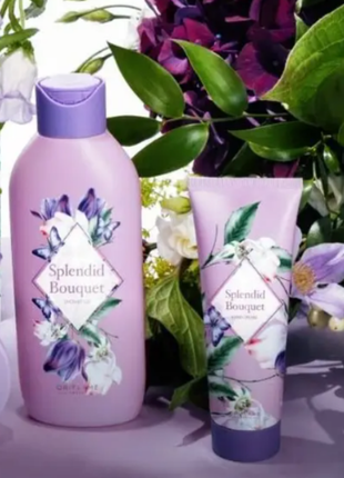 Набір splendid bouquet гель для душу та крем для рук оріфлейм oriflame1 фото