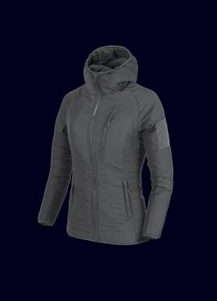 Куртка жіночої+компресіонний мішок premium helikon-tex wolfhound hoode climashield apex shadow grey