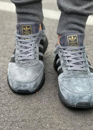 Замшевые, кожаные, мужские кроссовки adidas iniki / замшеві кросівки, адидас иники7 фото