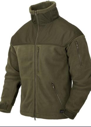 Флисовая кофта helikon - tex classic army fleece jacket fleece olive green (bl-caf-fl-02) размер l