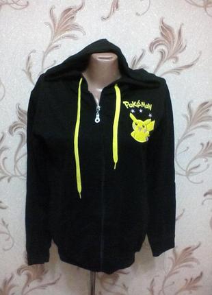 Спортивная кофта на змейке, с капюшоном, мастерка.ветровка. пакемон...