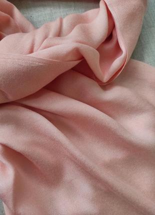 Базовий однотонний кашемировий персиковий пудровий шарф палантин4 фото