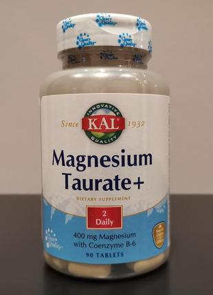 Kal магний таурат с в6 400 мг - 90 таблеток / сша