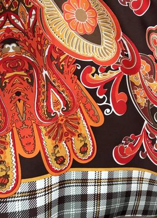Яркий шелковый платок саржевого переплетения роуль, шовкова хустка.5 фото