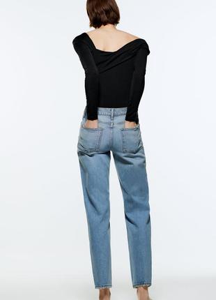 Джинси zara zw the distressed cigarette relaxed fit -364 фото