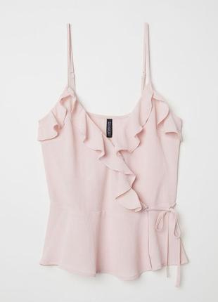 Летний нарядный шифоновый топ h&m англия блуза майка